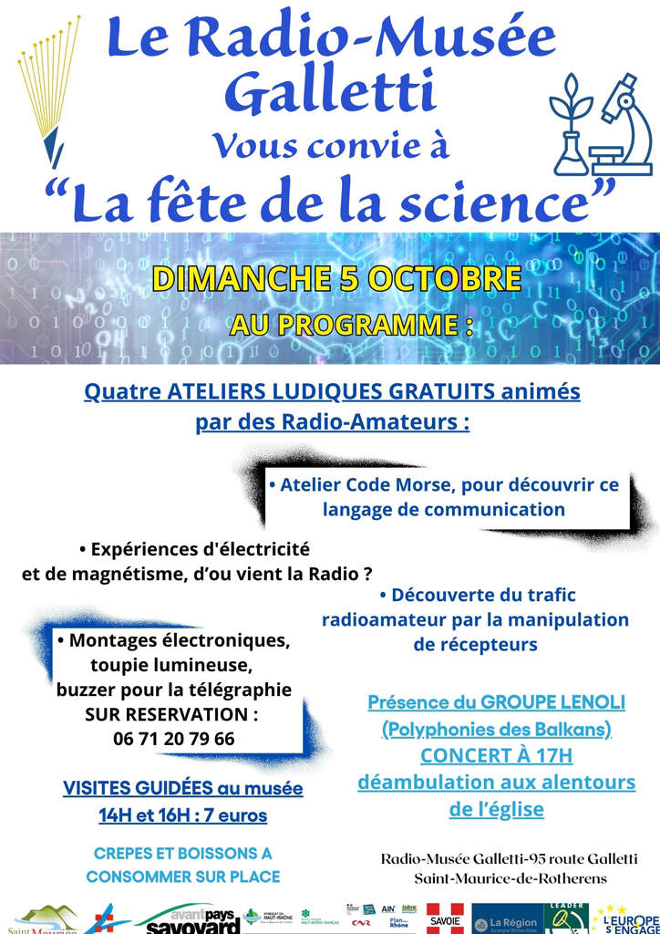 Le Radio-Musée Galletti vous convie à la fête de la science 2025.